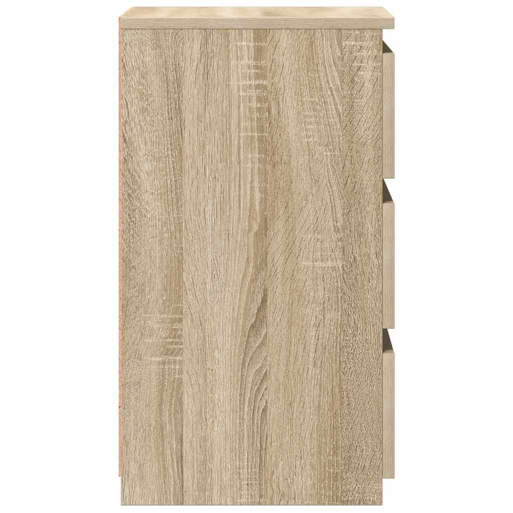 vidaXL Κομοδίνα 2 τεμ. Sonoma Δρυς 40 x 35 x 62,5 εκ. από Επεξ. Ξύλο