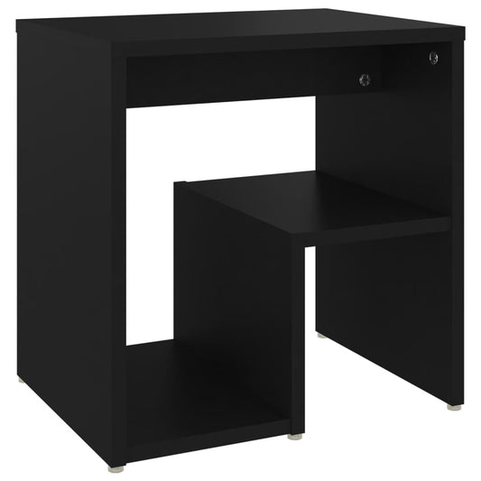 vidaXL Κομοδίνο Μαύρο 40 x 30 x 40 εκ. από Επεξ. Ξύλο