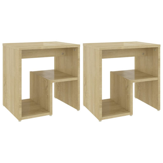 vidaXL Κομοδίνα 2 τεμ. Sonoma Δρυς 40 x 30 x 40 εκ. από Επεξ. Ξύλο