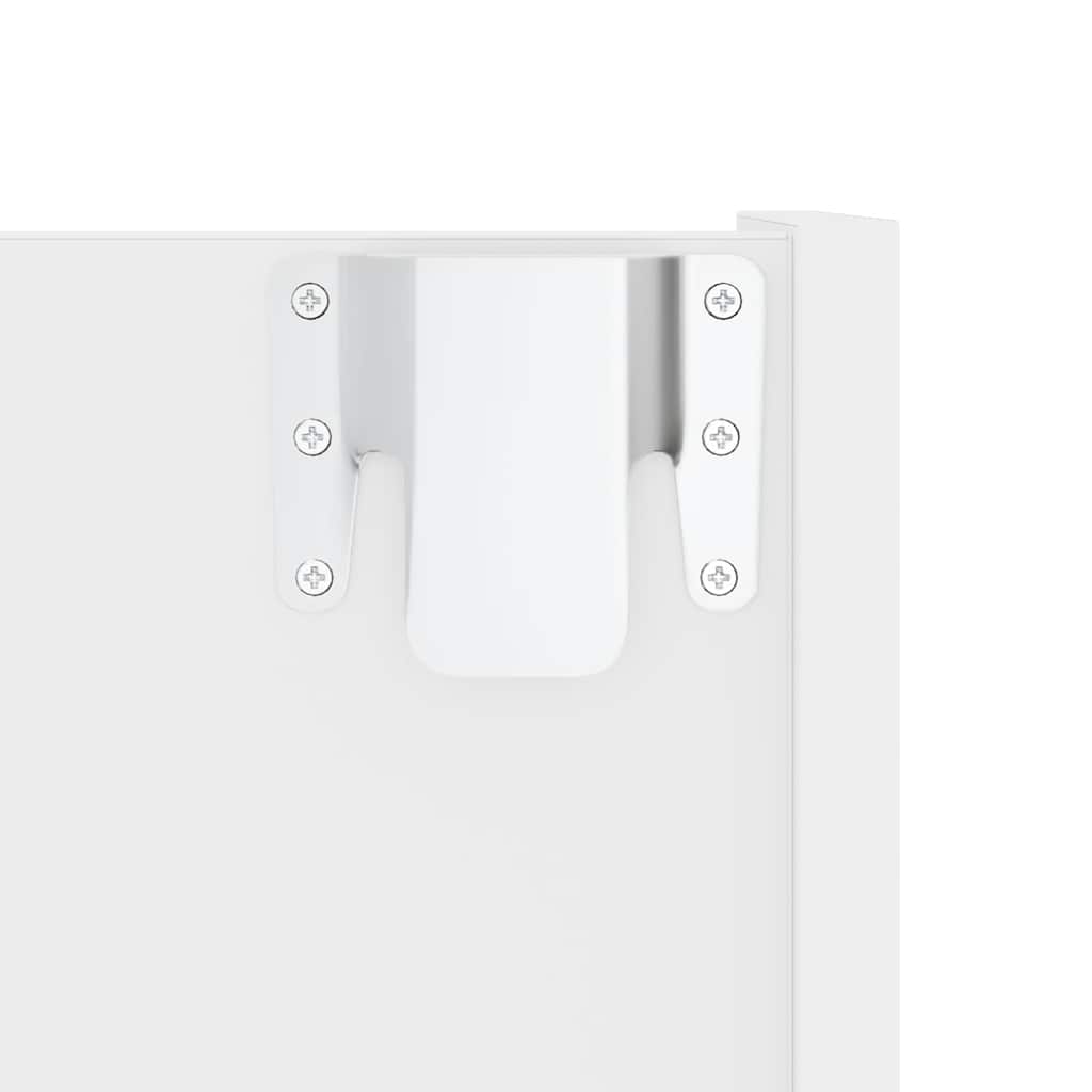 vidaXL Παπουτσοθήκες Τοίχου 4 τεμ. Λευκές 60x18x60 εκ. από Επεξ. Ξύλο