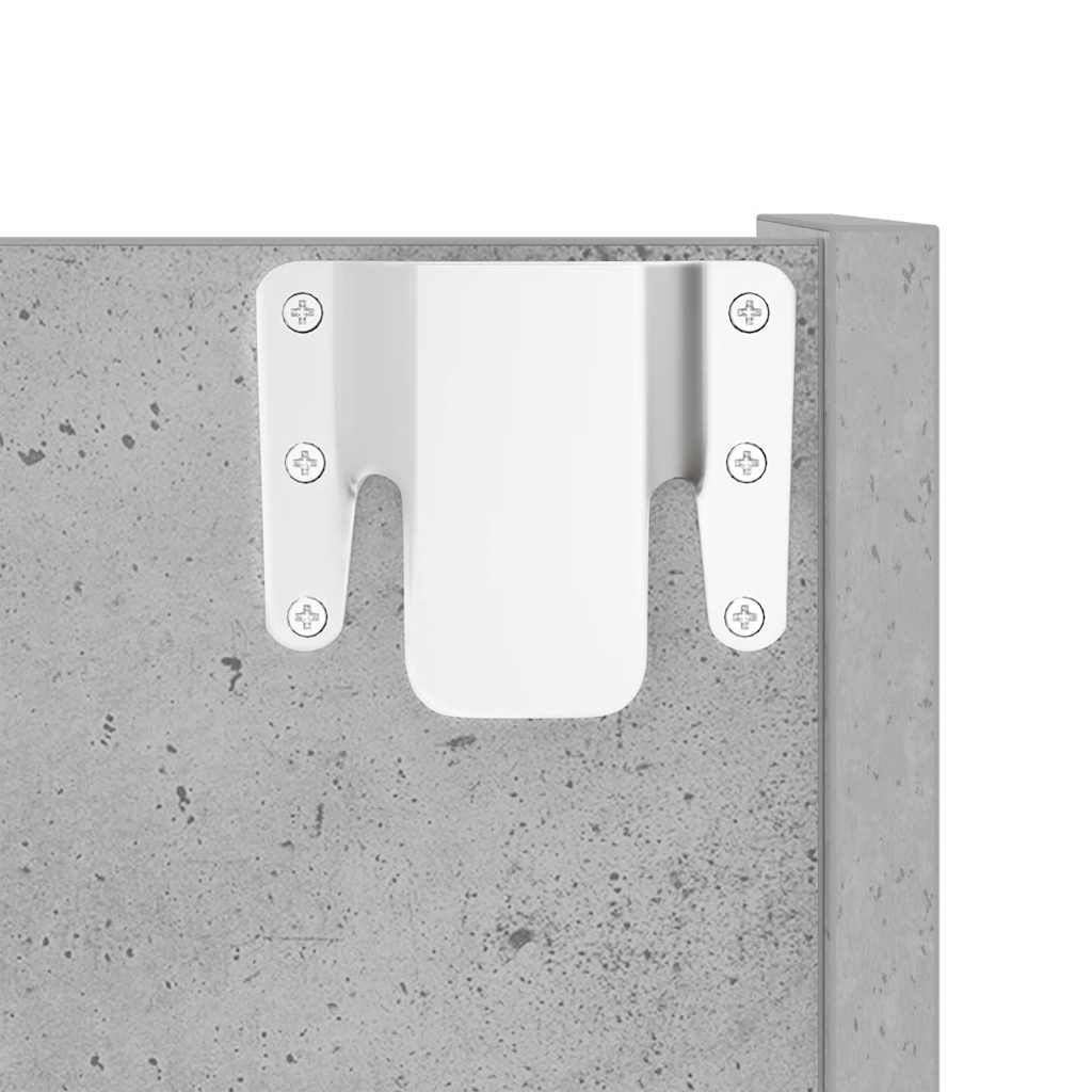 vidaXL Παπουτσοθήκη Τοίχου Γκρι Σκυροδέματος 60x18x60 εκ. Μοριοσανίδα