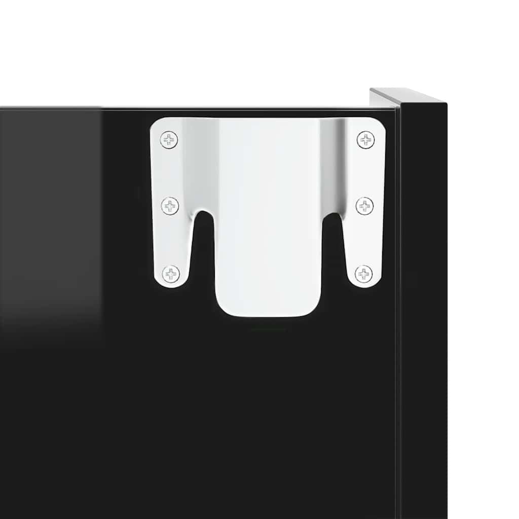 vidaXL Παπουτσοθήκες 4 τεμ. Γυαλ. Μαύρο 60 x 18 x 60 εκ. Επεξ. Ξύλο