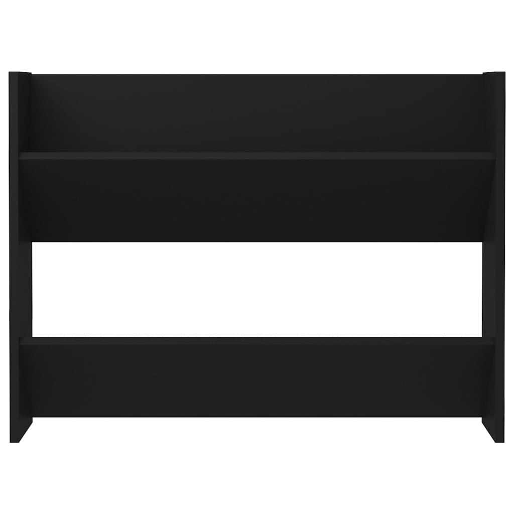 vidaXL Παπουτσοθήκη Τοίχου Μαύρη 80x18x60 εκ. Επεξ. Ξύλο