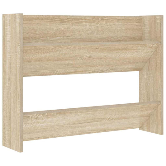 vidaXL Παπουτσοθήκη Τοίχου Sonoma Δρυς 80x18x60 εκ. Επεξ. Ξύλο