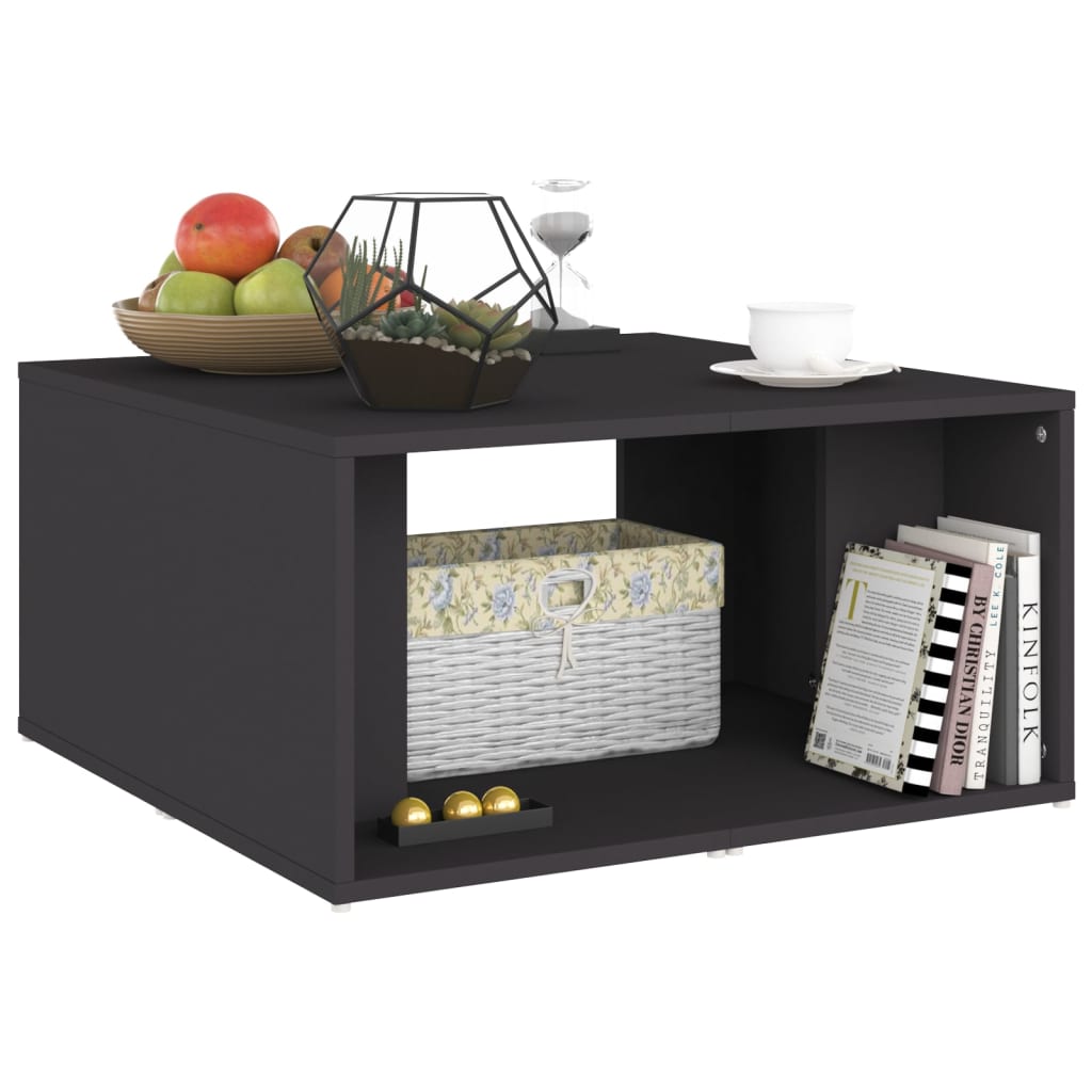 vidaXL Τραπεζάκια Σαλονιού 4 τεμ. Γκρι 33 x 33 x 33 εκ. Επεξ. Ξύλο