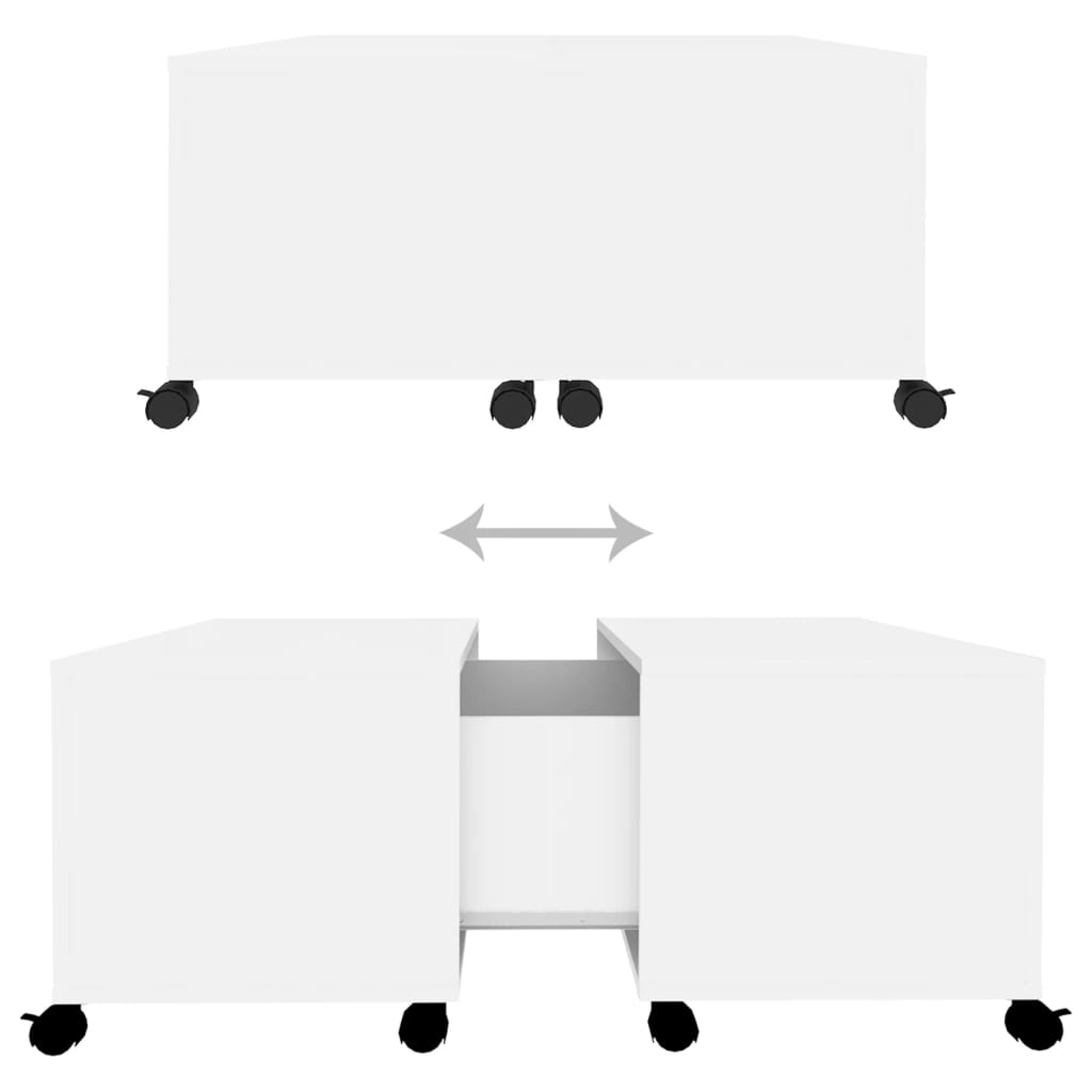 vidaXL Τραπεζάκι Σαλονιού Λευκό 75 x 75 x 38 εκ. από Μοριοσανίδα