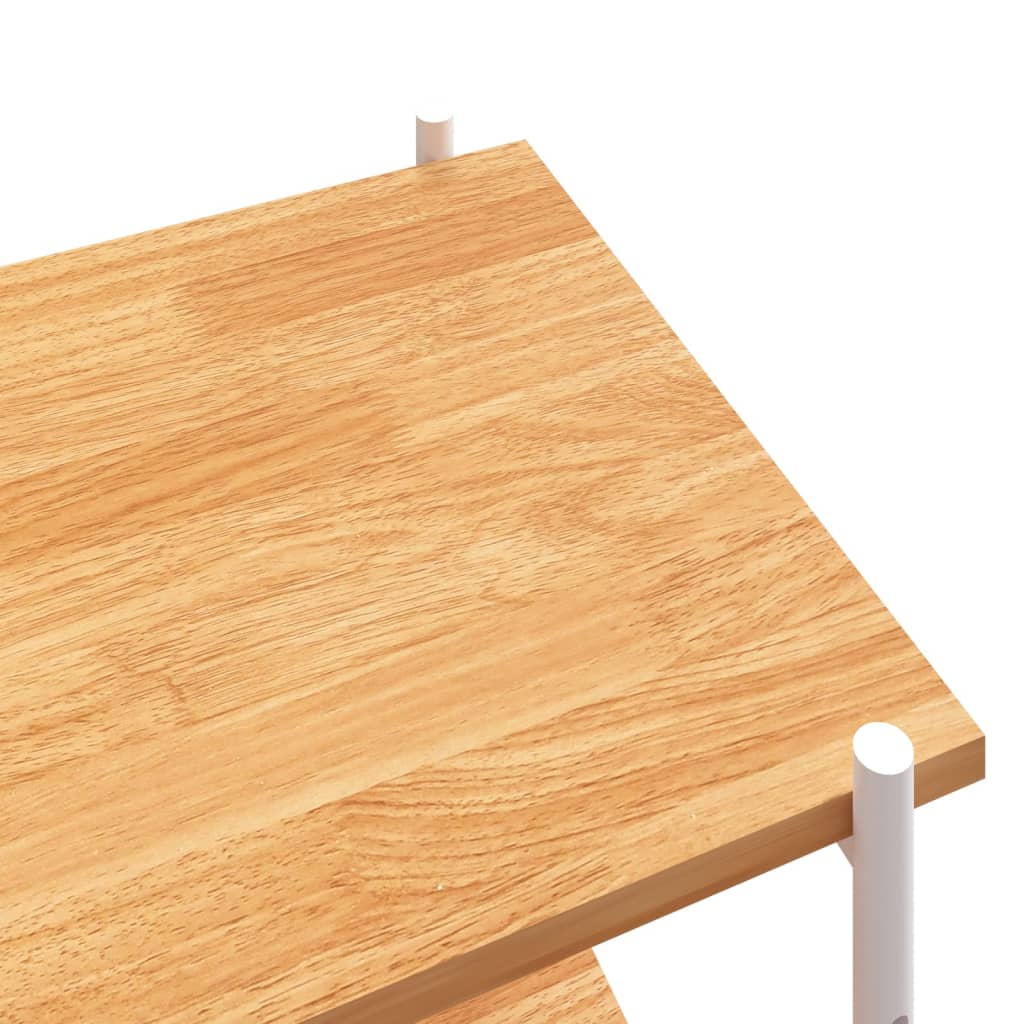 vidaXL Ραφιέρα 3 Επιπέδων Λευκή και Δρυς 80 x 40 x 92 εκ.