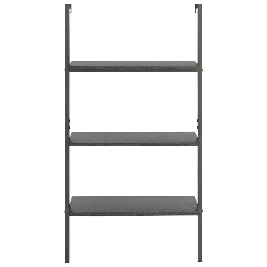 vidaXL Ραφιέρα Κεκλιμένη 3 Επιπέδων Μαύρη 64x35x120,5 εκ.