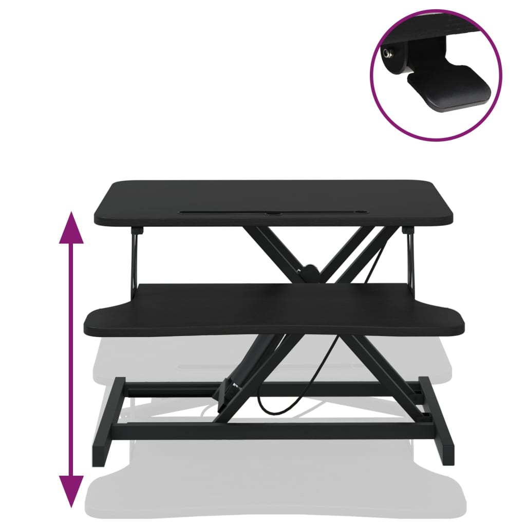 vidaXL Σταθμός Εργασίας Ρυθμιζόμενος 60x40x(13-41,5) εκ. Ατσάλι & Ξύλο