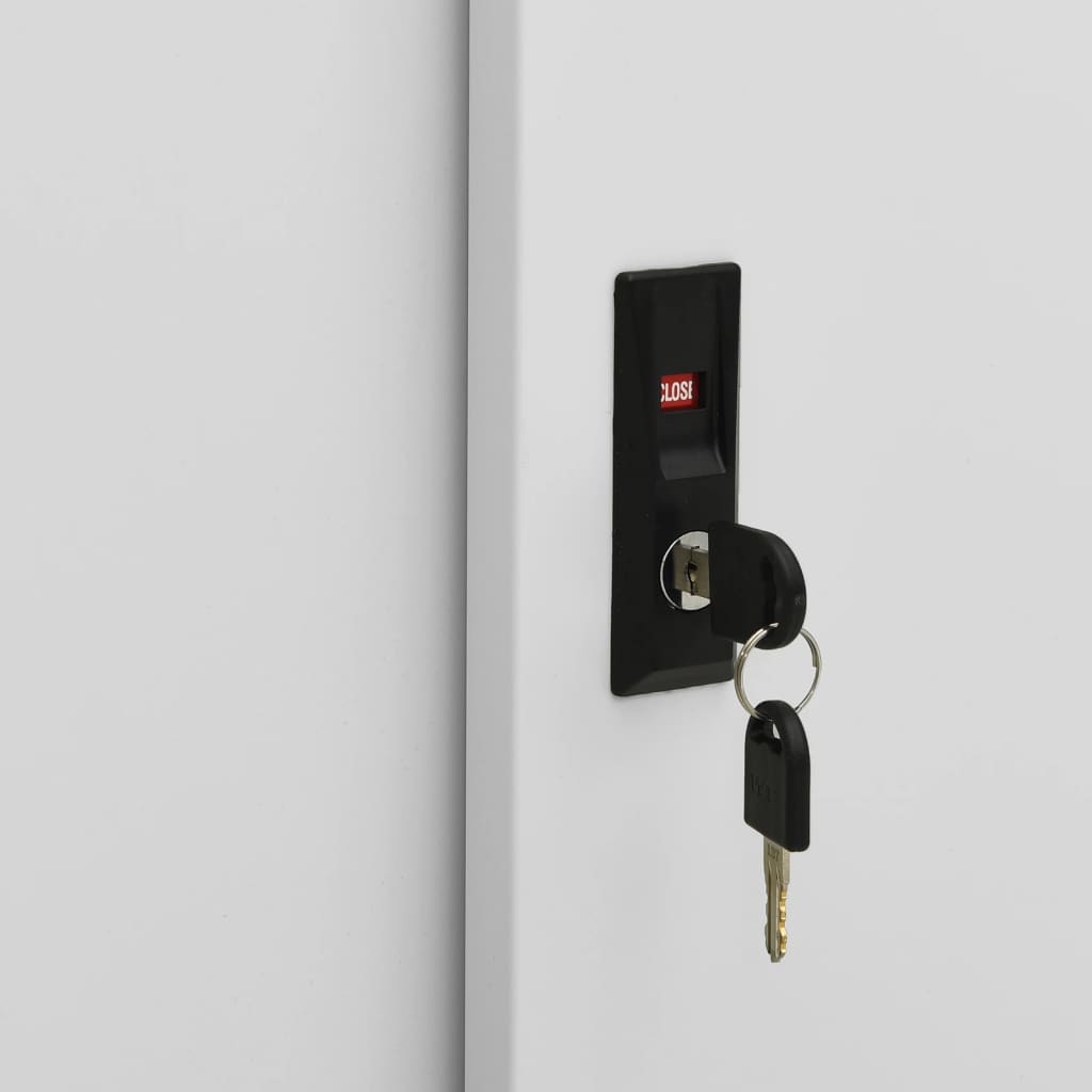 vidaXL Ντουλάπι Γραφείου Συρόμενη Πόρτα Αν. Γκρι 90x40x90 εκ. Ατσάλινο