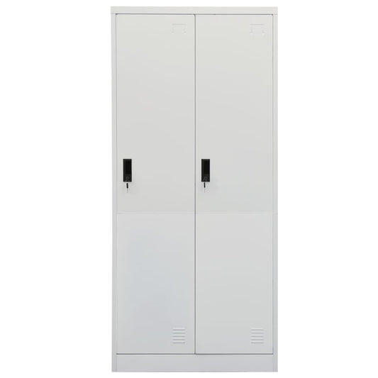 vidaXL Ντουλάπα Ανοιχτό Γκρι 80 x 50 x 180 εκ. από Χάλυβα
