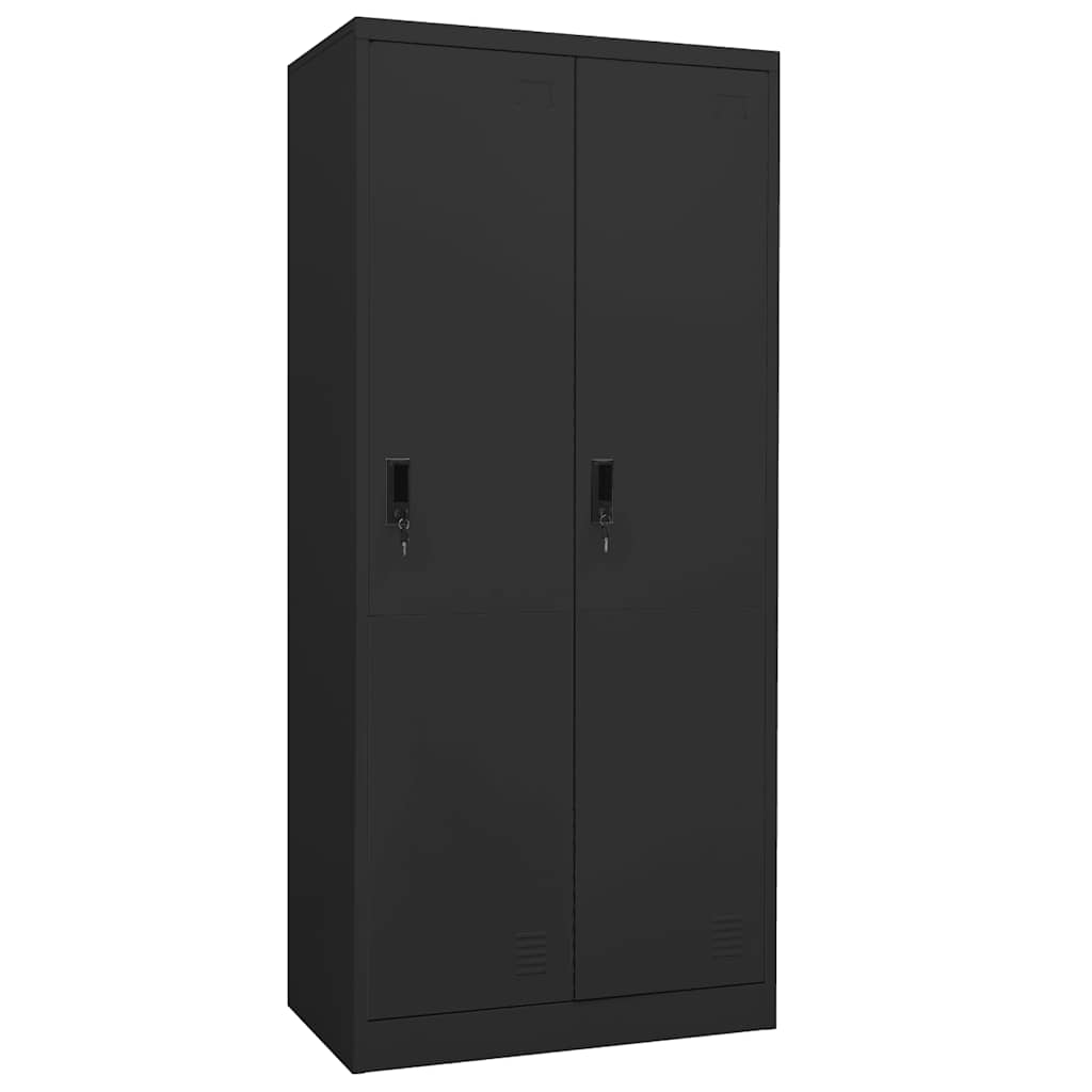 vidaXL Ντουλάπα Ανθρακί 80 x 50 x 180 εκ. Ατσάλινη
