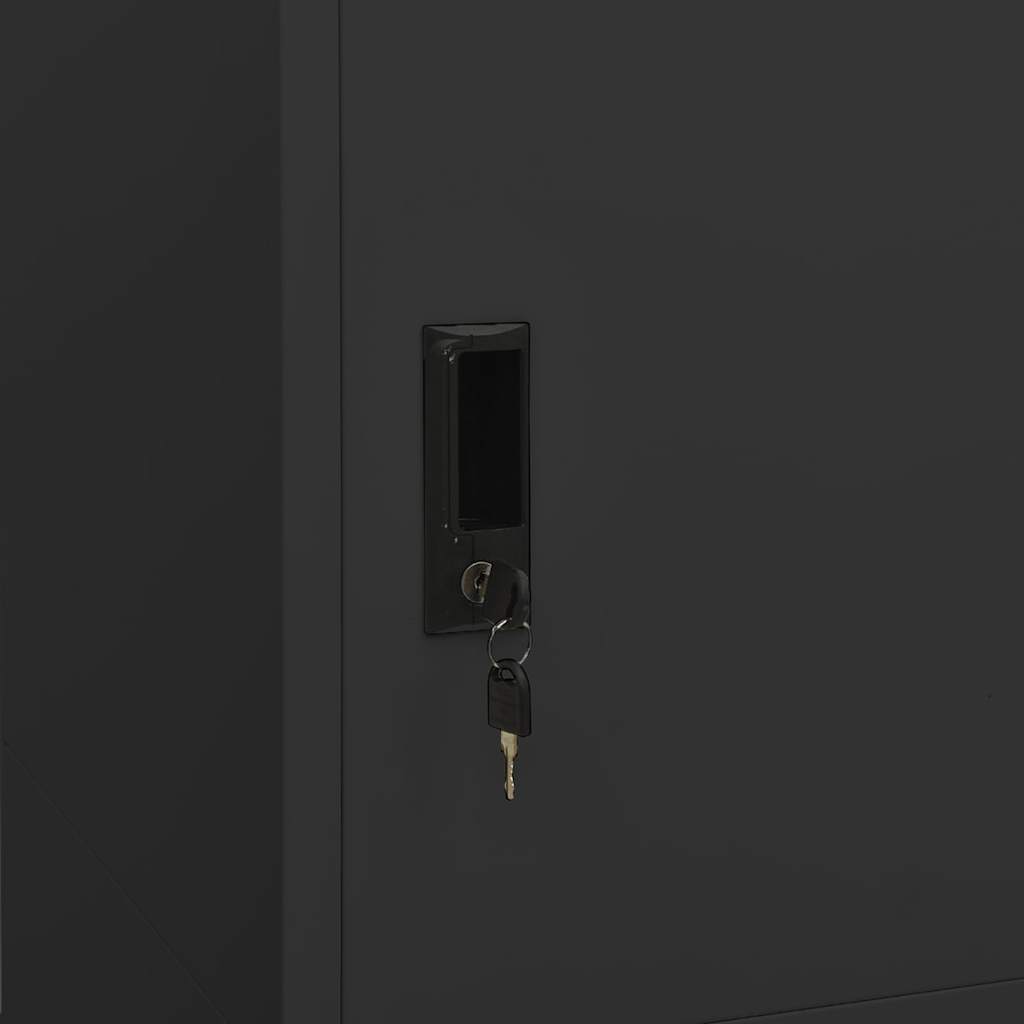 vidaXL Ντουλάπα Ανθρακί 80 x 50 x 180 εκ. Ατσάλινη