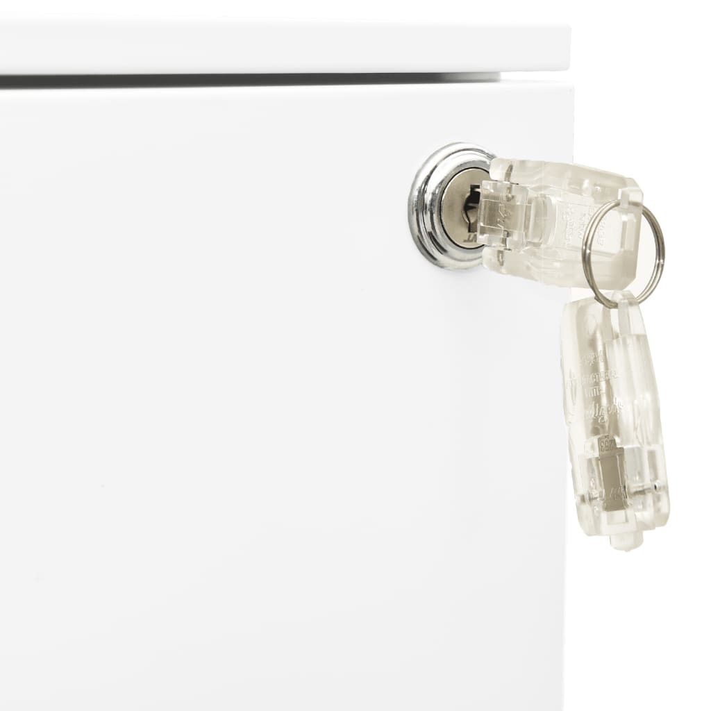 vidaXL Αρχειοθήκη Φορητή Λευκή 39 x 45 x 60 εκ. Ατσάλινη