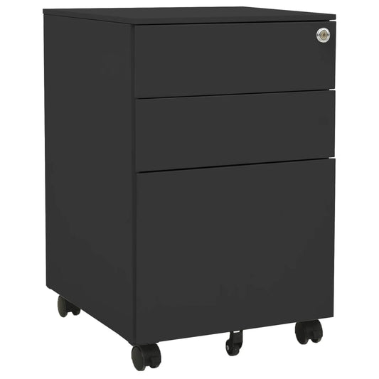 vidaXL Αρχειοθήκη Φορητή Ανθρακί 39 x 45 x 60 εκ. Ατσάλινη
