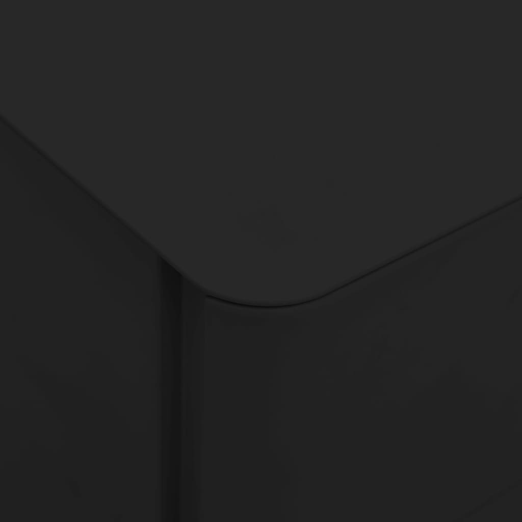 vidaXL Αρχειοθήκη Φορητή Μαύρη 30 x 45 x 59 εκ. Ατσάλινη