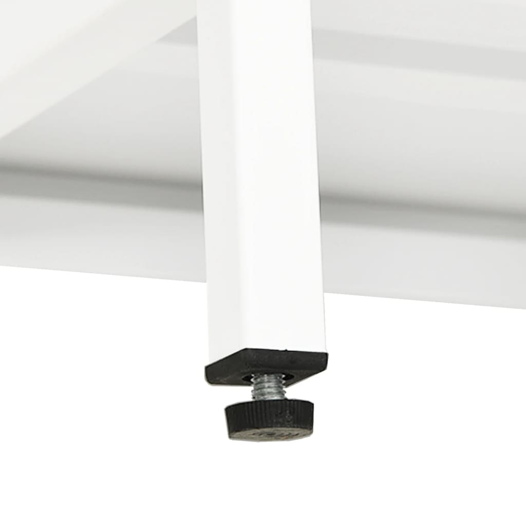 vidaXL Έπιπλο Τηλεόρασης Λευκό 105 x 35 x 52 εκ. από Ατσάλι και Γυαλί