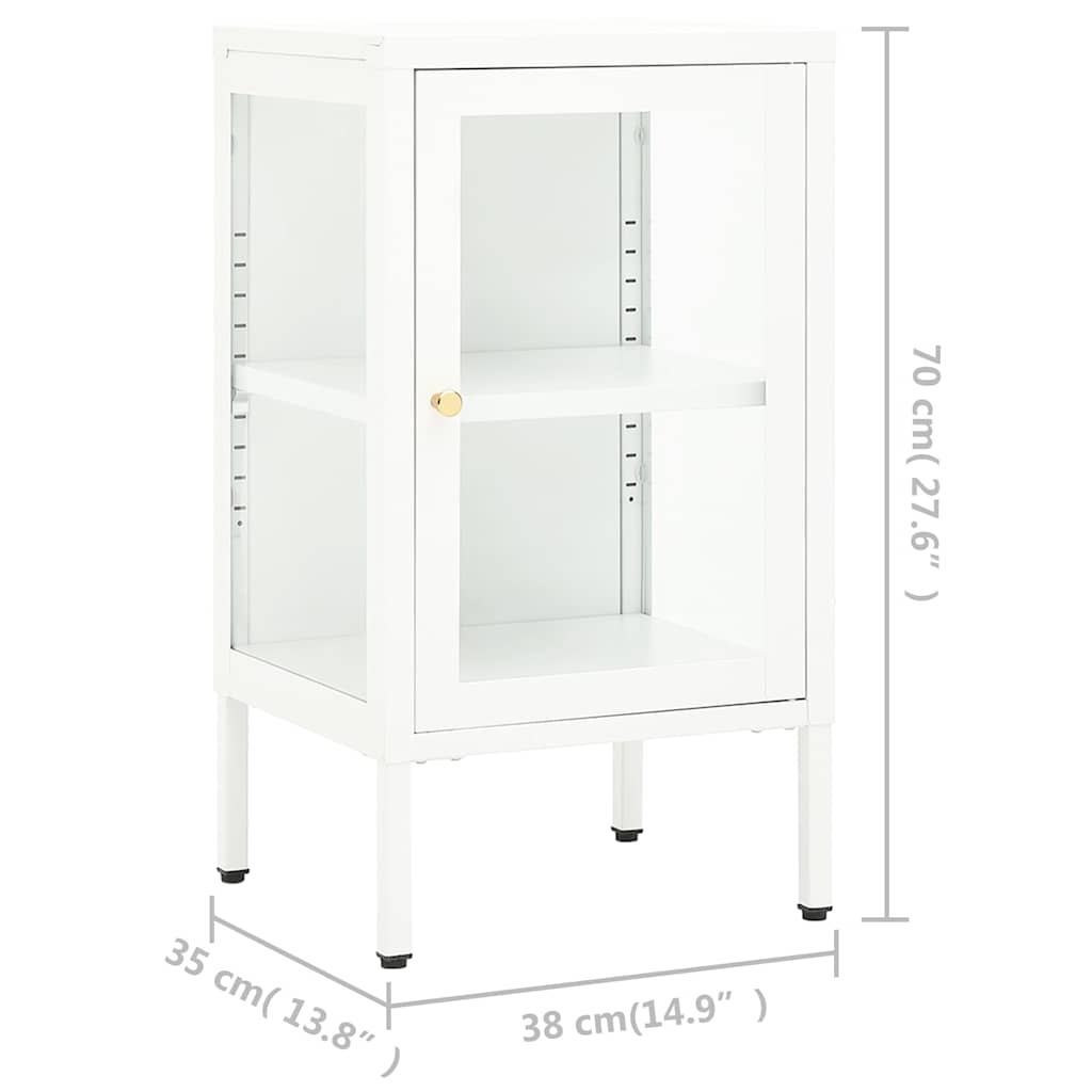 vidaXL Μπουφές 38 x 35 x 70 εκ. Μέταλλο και Γυαλί