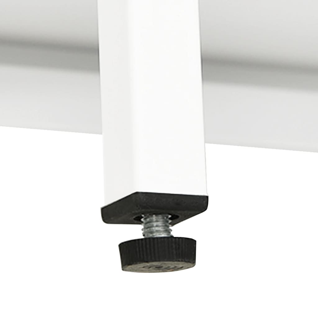 vidaXL Μπουφές Λευκός 70 x 35 x 70 εκ. από Ατσάλι και Γυαλί