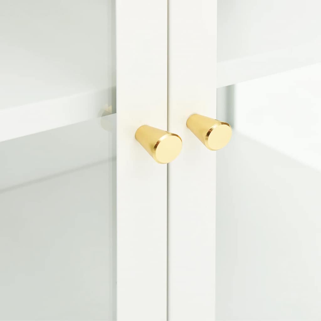 vidaXL Μπουφές Λευκός 105 x 35 x 70 εκ. από Ατσάλι και Γυαλί