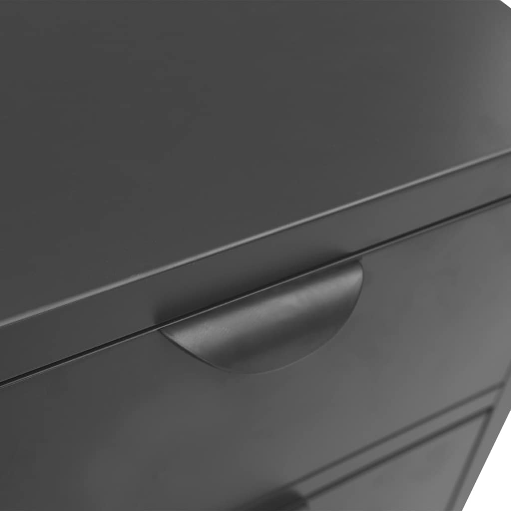 vidaXL Μπουφές Ανθρακί 75 x 35 x 70 εκ. από Ατσάλι και Ψημένο Γυαλί