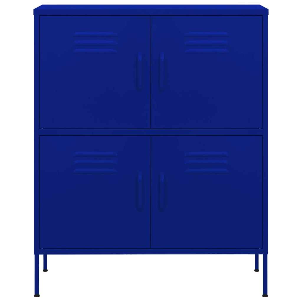 vidaXL Ντουλάπι Αποθήκευσης Ναυτικό Μπλε 80x35x101,5 εκ. από Ατσάλι