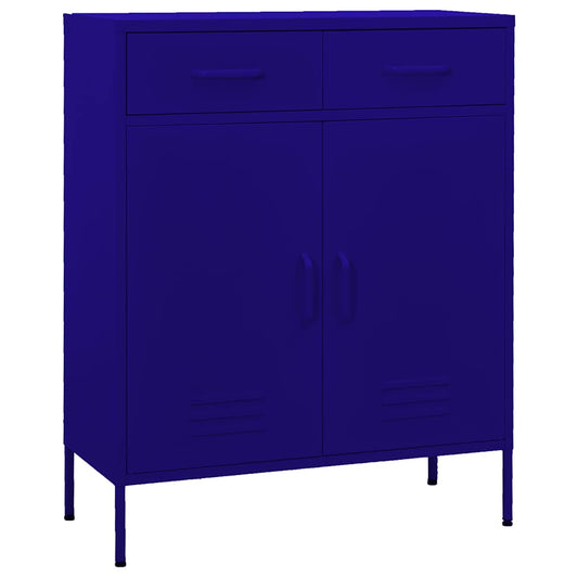 vidaXL Ντουλάπι Αποθήκευσης Ναυτικό Μπλε 80x35x101,5 εκ. από Ατσάλι