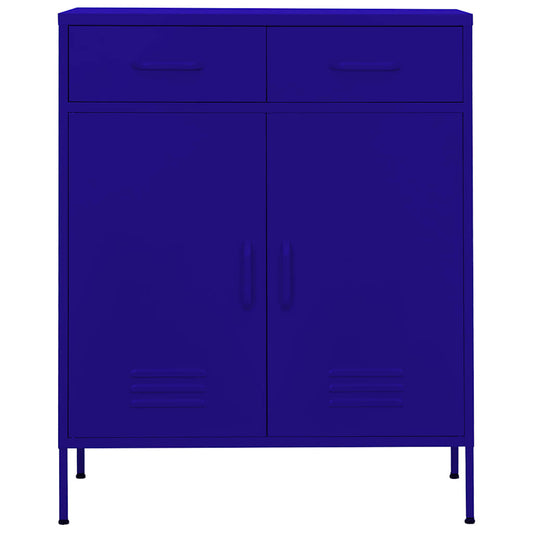 vidaXL Ντουλάπι Αποθήκευσης Ναυτικό Μπλε 80x35x101,5 εκ. από Ατσάλι