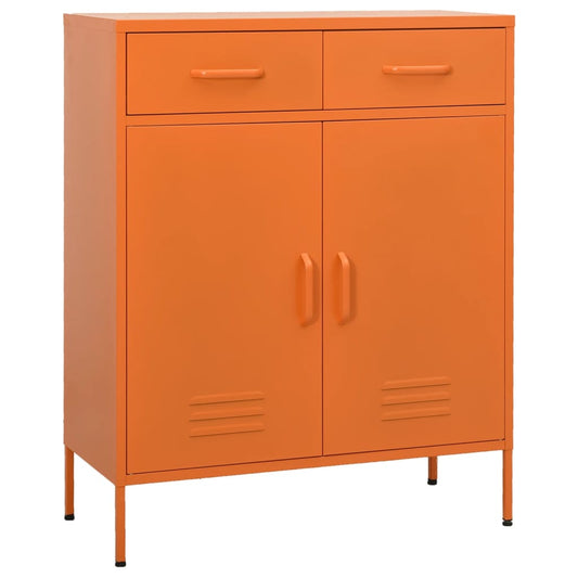 vidaXL Ντουλάπι Αποθήκευσης Πορτοκαλί 80 x 35 x 101,5 εκ. από Ατσάλι