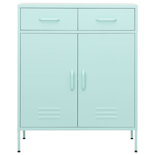 vidaXL Ντουλάπι Αποθήκευσης Χρώμα Μέντα 80 x 35 x 101,5 εκ. από Ατσάλι