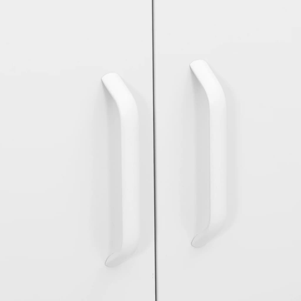 vidaXL Ντουλάπι Αποθήκευσης Λευκό 80 x 35 x 101,5 εκ. από Ατσάλι