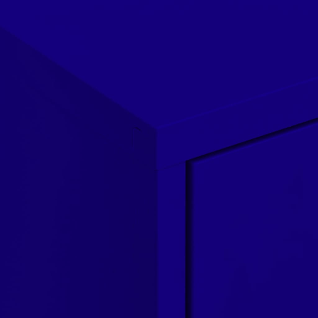 vidaXL Ντουλάπι Αποθήκευσης Ναυτικό Μπλε 80 x 35 x 101,5 εκ. Ατσάλινο