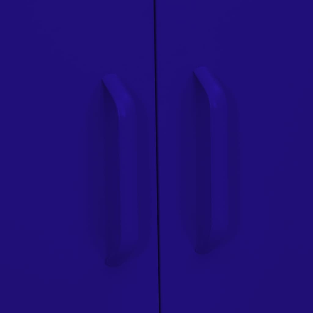 vidaXL Ντουλάπι Αποθήκευσης Ναυτικό Μπλε 80 x 35 x 101,5 εκ. Ατσάλινο