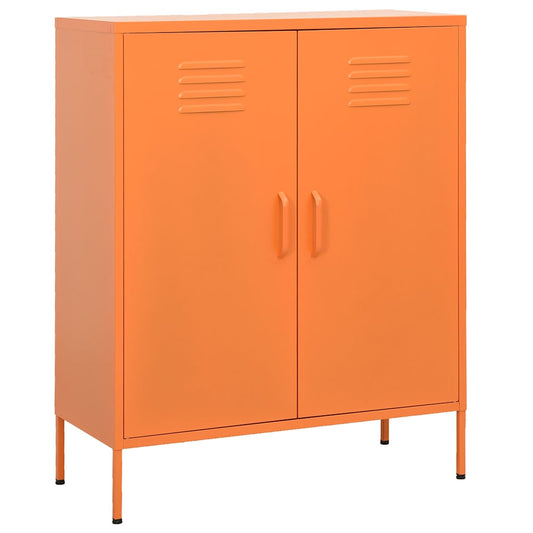 vidaXL Ντουλάπι Αποθήκευσης Πορτοκαλί 80 x 35 x 101,5 εκ. Ατσάλινο