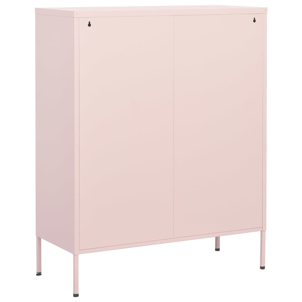 vidaXL Ντουλάπι Αποθήκευσης Ροζ 80 x 35 x 101,5 εκ. Ατσάλινο