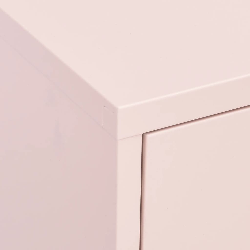 vidaXL Ντουλάπι Αποθήκευσης Ροζ 80 x 35 x 101,5 εκ. Ατσάλινο