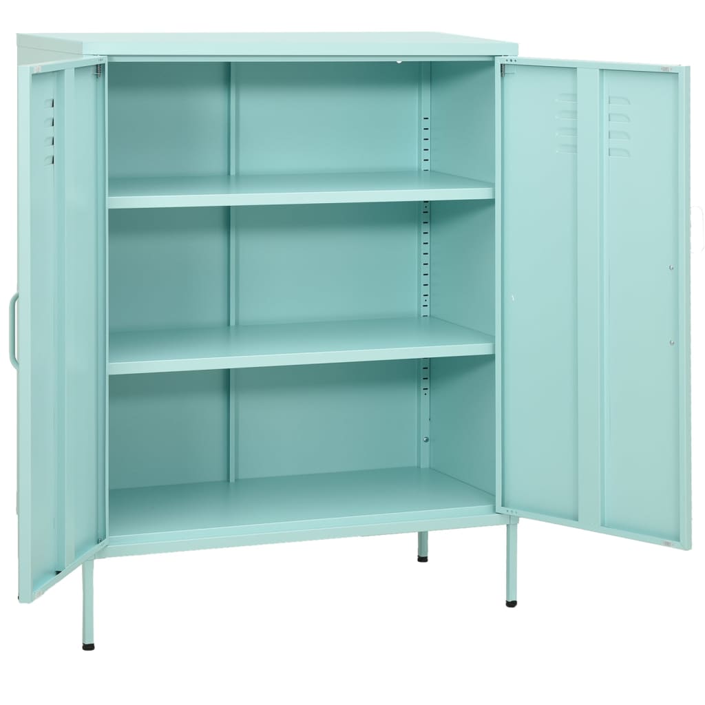 vidaXL Ντουλάπι Αποθήκευσης Χρώμα Μέντα 80 x 35 x 101,5 εκ. Ατσάλινο