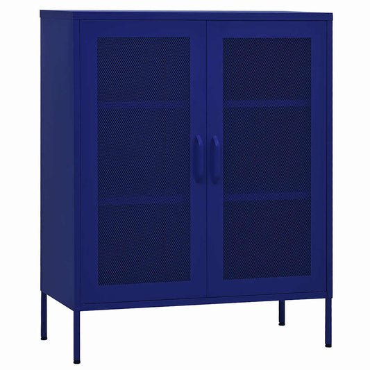 vidaXL Ντουλάπι Αποθήκευσης Ναυτικό Μπλε 80 x 35 x 101,5 εκ. Ατσάλινο