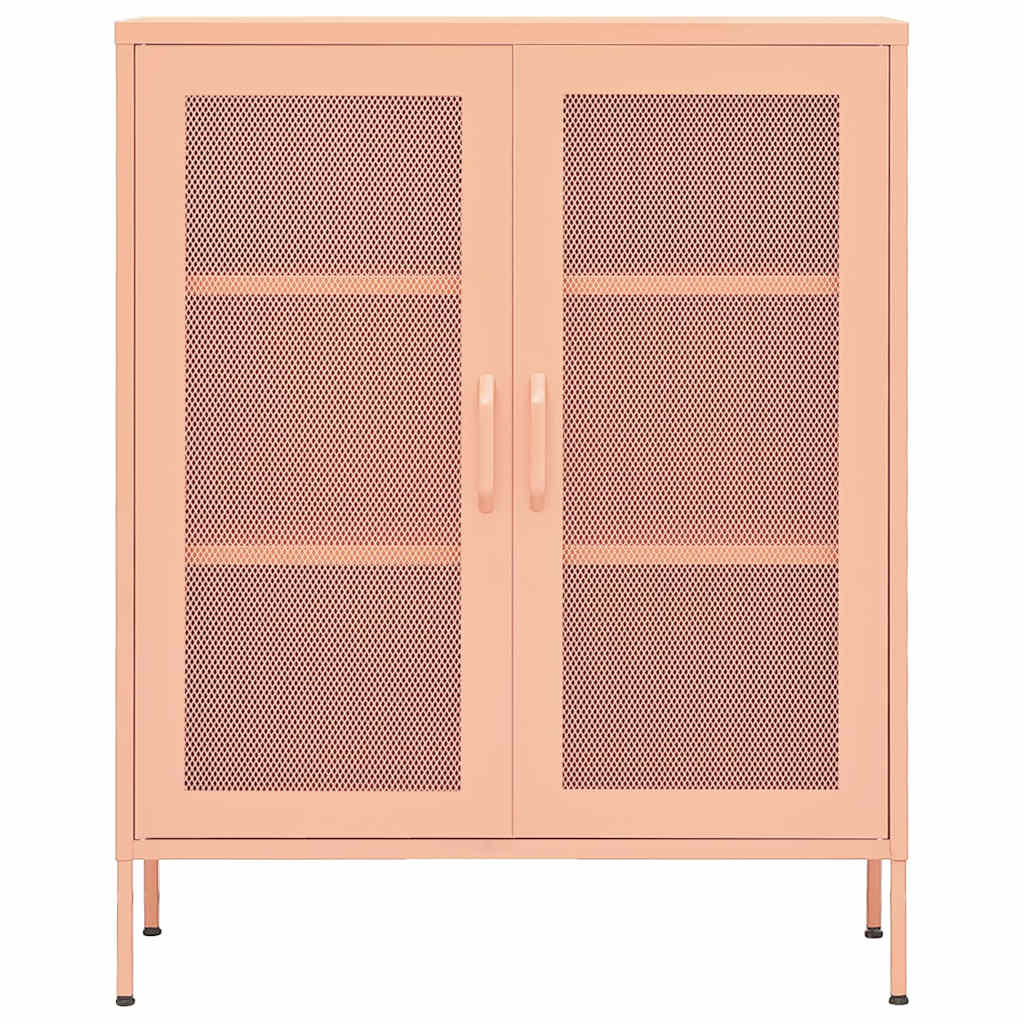 vidaXL Ντουλάπι Αποθήκευσης Ροζ 80 x 35 x 101,5 εκ. Ατσάλινο