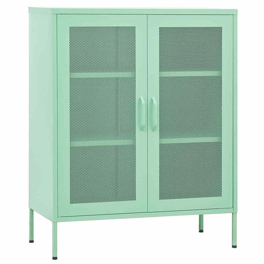 vidaXL Ντουλάπι Αποθήκευσης Χρώμα Μέντα 80 x 35 x 101,5 εκ. Ατσάλινο