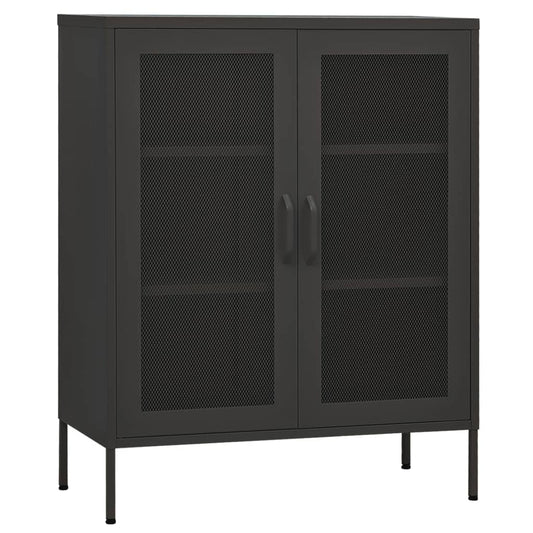 vidaXL Ντουλάπι Αποθήκευσης Ανθρακί 80 x 35 x 101,5 εκ. Ατσάλινο