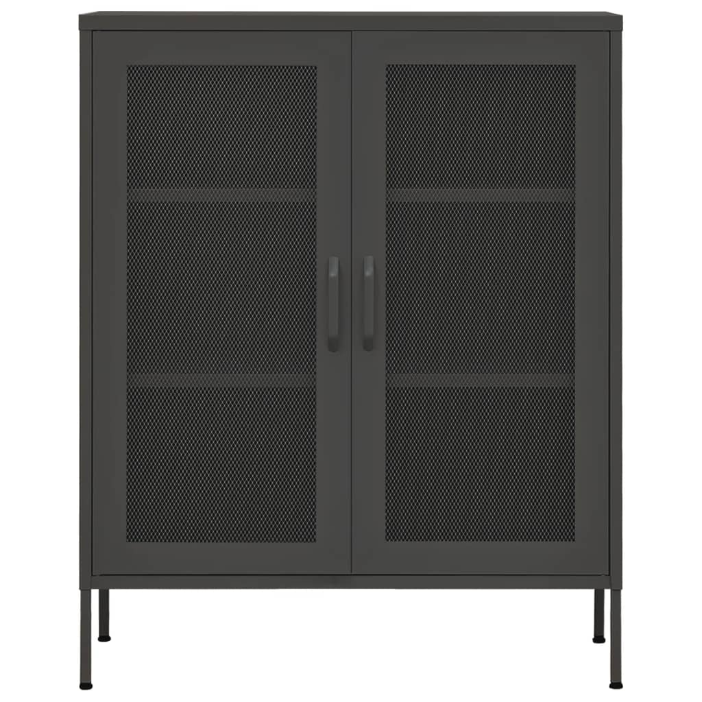 vidaXL Ντουλάπι Αποθήκευσης Ανθρακί 80 x 35 x 101,5 εκ. Ατσάλινο