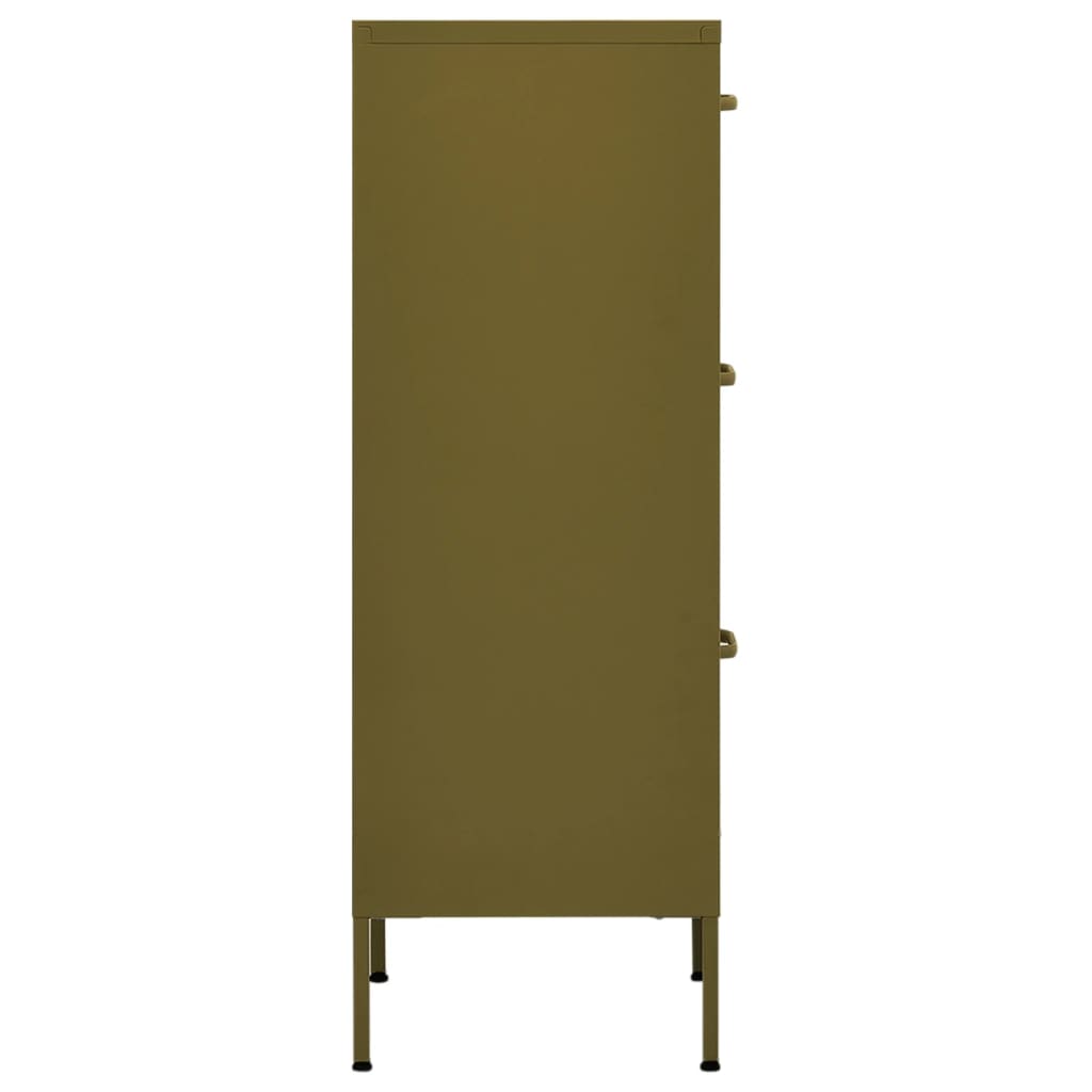 vidaXL Ντουλάπι Αποθήκευσης Πράσινο Λαδί 42,5x35x101,5 εκ. από Ατσάλι