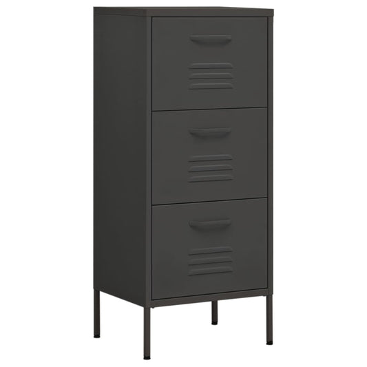 vidaXL Ντουλάπι Αποθήκευσης Ανθρακί 42,5x35x101,5 εκ. από Ατσάλι