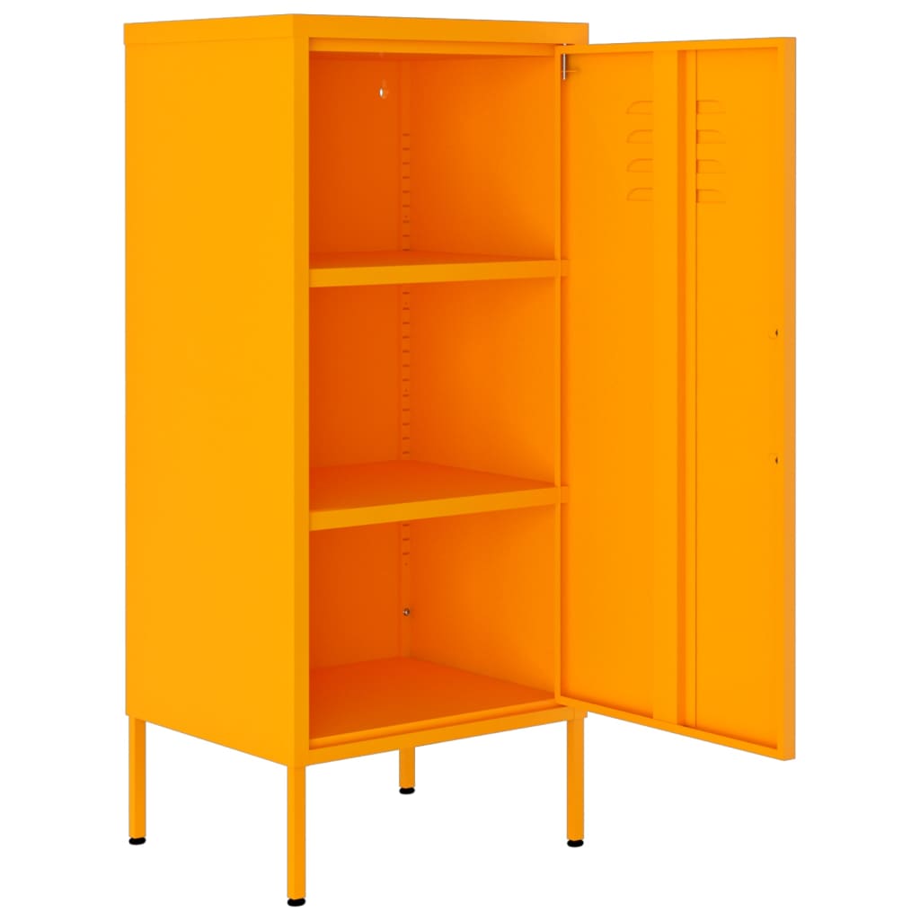 vidaXL Ντουλάπι Αποθήκευσης Μουσταρδί 42,5x35x101,5 εκ. από Ατσάλι