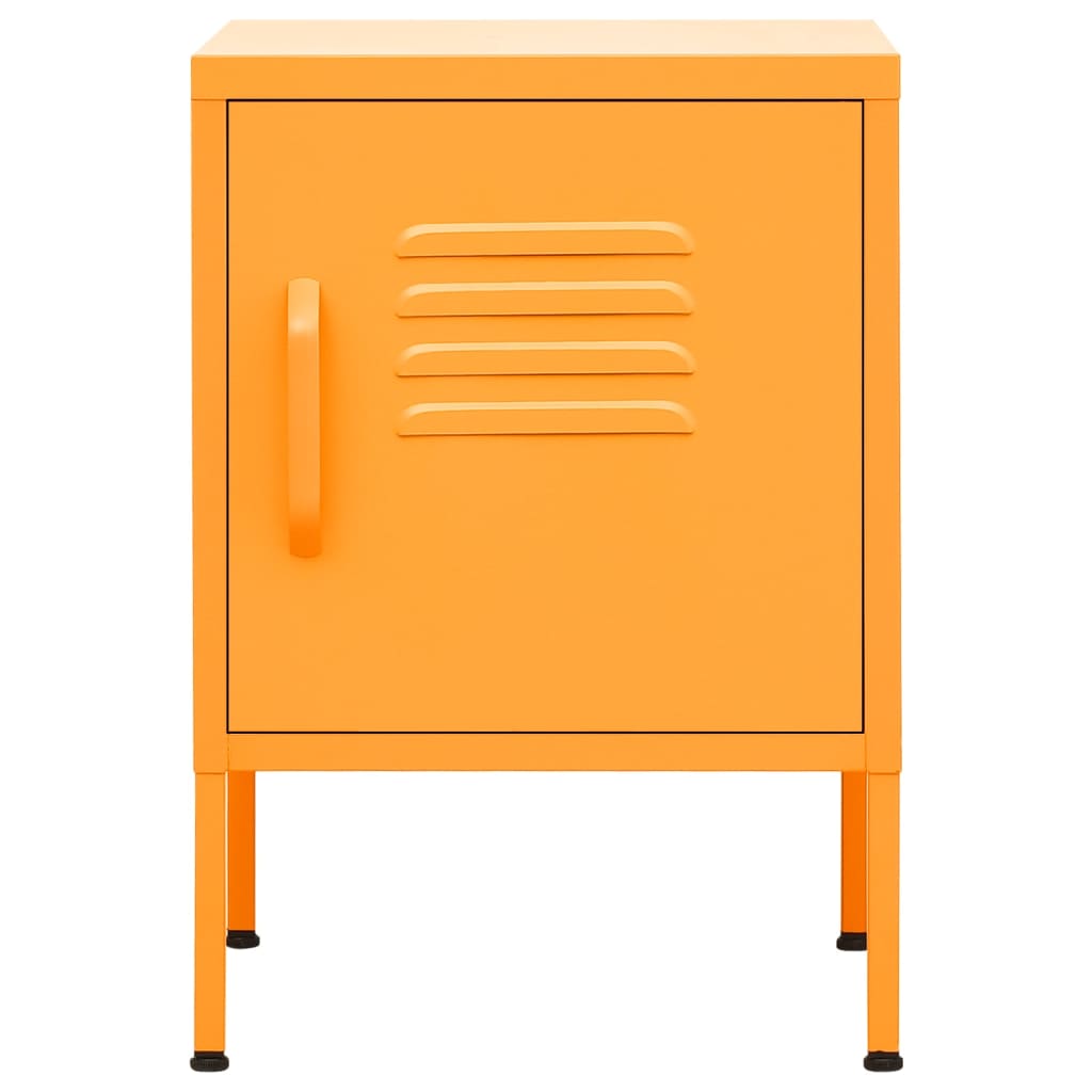 vidaXL Κομοδίνο Μουσταρδί 35 x 35 x 51 εκ. από Ατσάλι