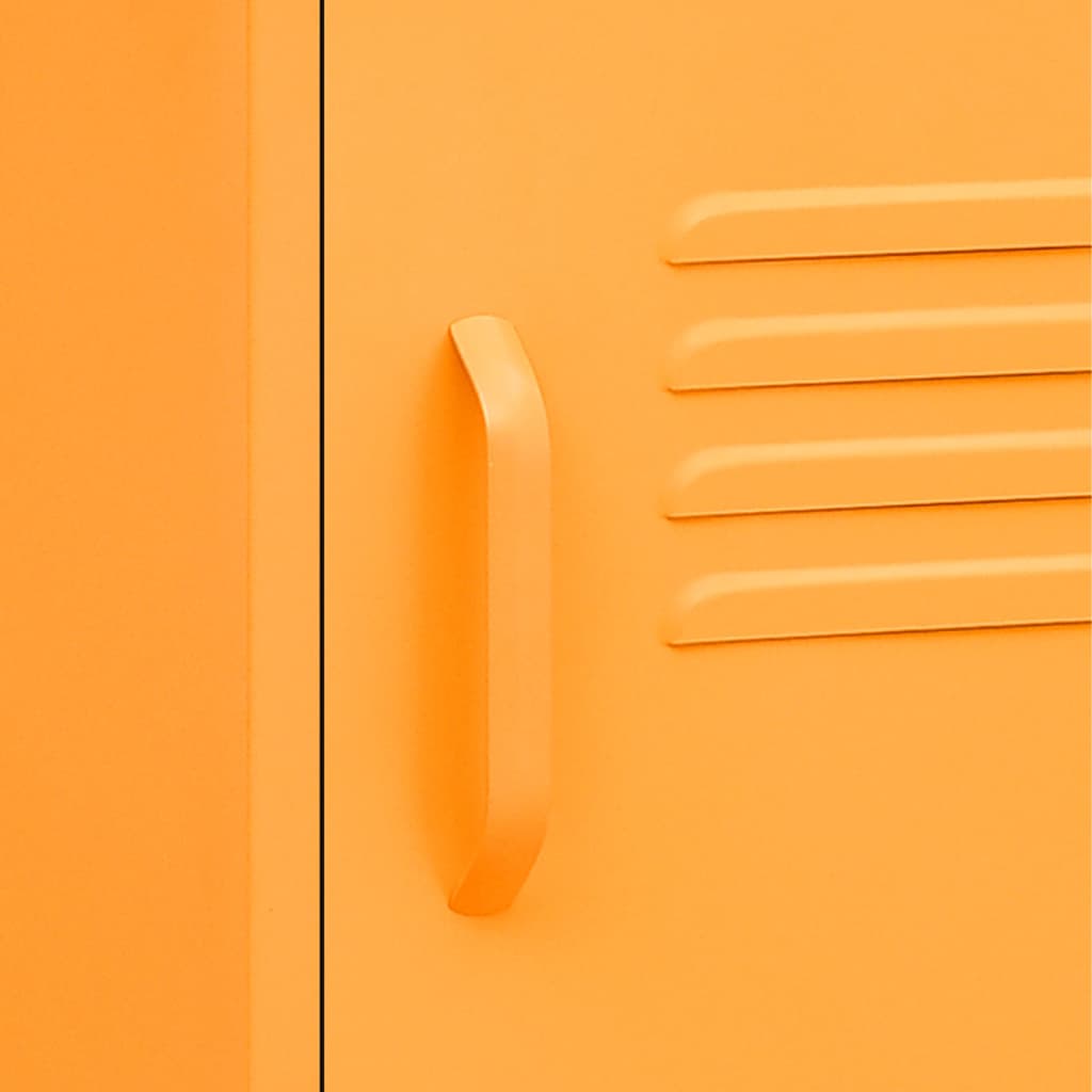 vidaXL Κομοδίνο Μουσταρδί 35 x 35 x 51 εκ. από Ατσάλι