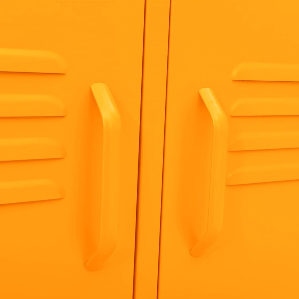 vidaXL Έπιπλο Τηλεόρασης Μουσταρδί 105x35x50 εκ. από Ατσάλι