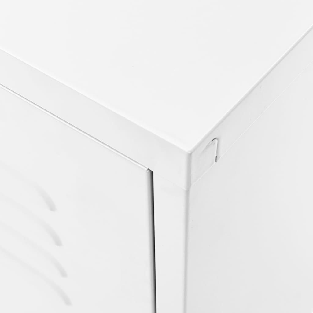 vidaXL Έπιπλο Τηλεόρασης Λευκό 105x35x50 εκ. από Ατσάλι