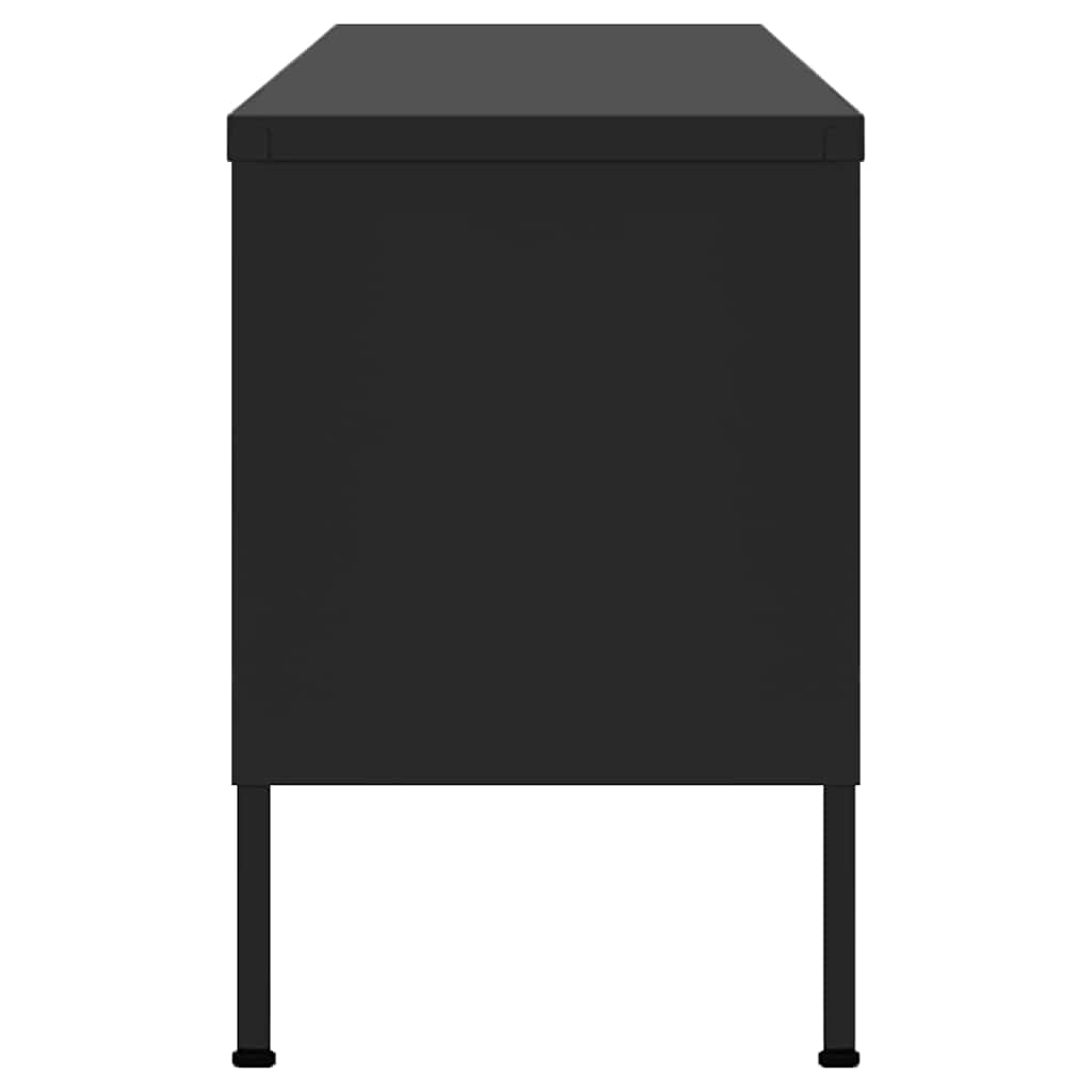 vidaXL Έπιπλο Τηλεόρασης Μαύρο 105x35x50 εκ. από Ατσάλι